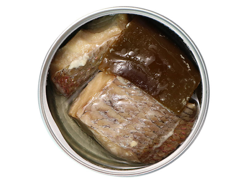 Canpachi 缶詰「天然真鯛の昆布オイル煮」中身