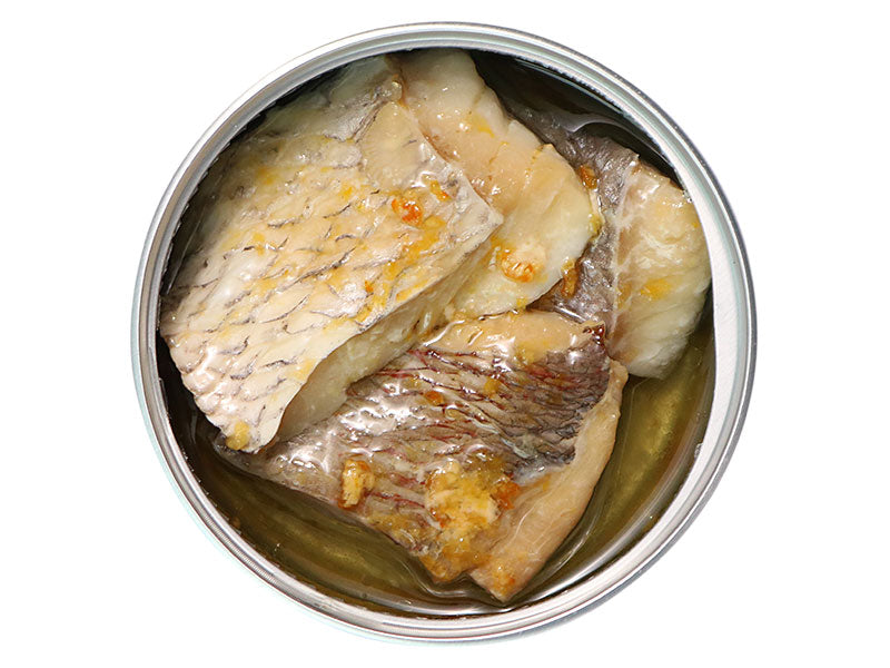 Canpachi 缶詰「天然真鯛の塩みかんオイル」中身