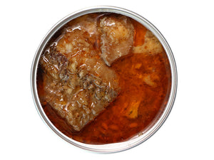 Canpachi 缶詰「天然真鯛の四川風坦々」中身