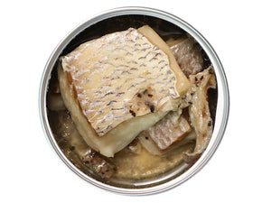 Canpachi 缶詰「天然真鯛のガーリックペッパー」中身