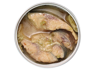 カンパチ 缶詰「さばの刻みわさび」中身