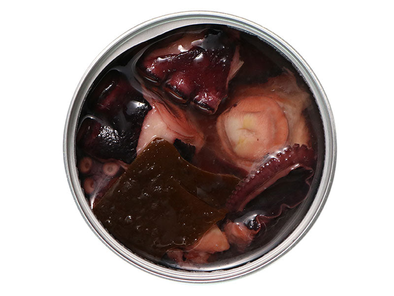 カンパチ 缶詰「たこの昆布オイル煮」中身