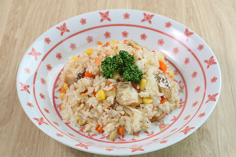 鯛の缶詰 アレンジレシピ「ピラフ」